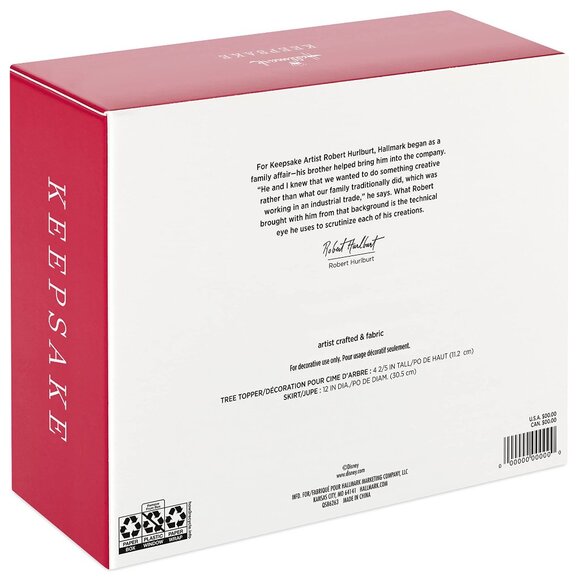 New! Disney Princess Hallmark Keepsake Ornament Tree Topper & Tree Skirt Set - Picture 2 of 4